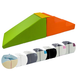 Lot de 2 grands blocs en mousse: toboggan et escaliers pour crèches